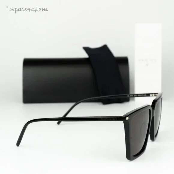 Saint Laurent Men Sunglasses Black Square SL474 001 BRAND NEW - Picture 4 of 13